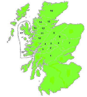 Karte von Schottland